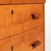Commode en bouleau flamme Art Déco suédoise