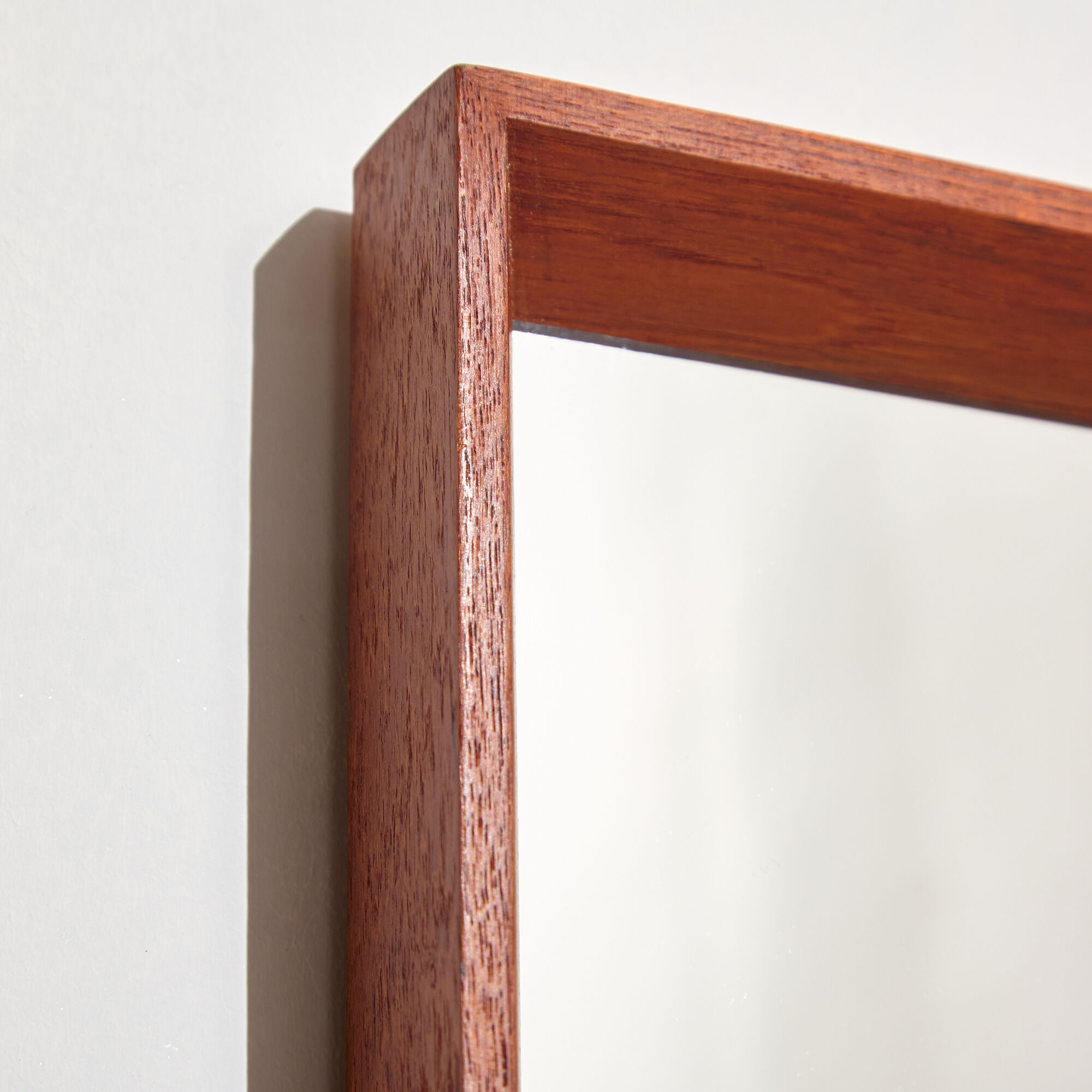 Teak framed mirror