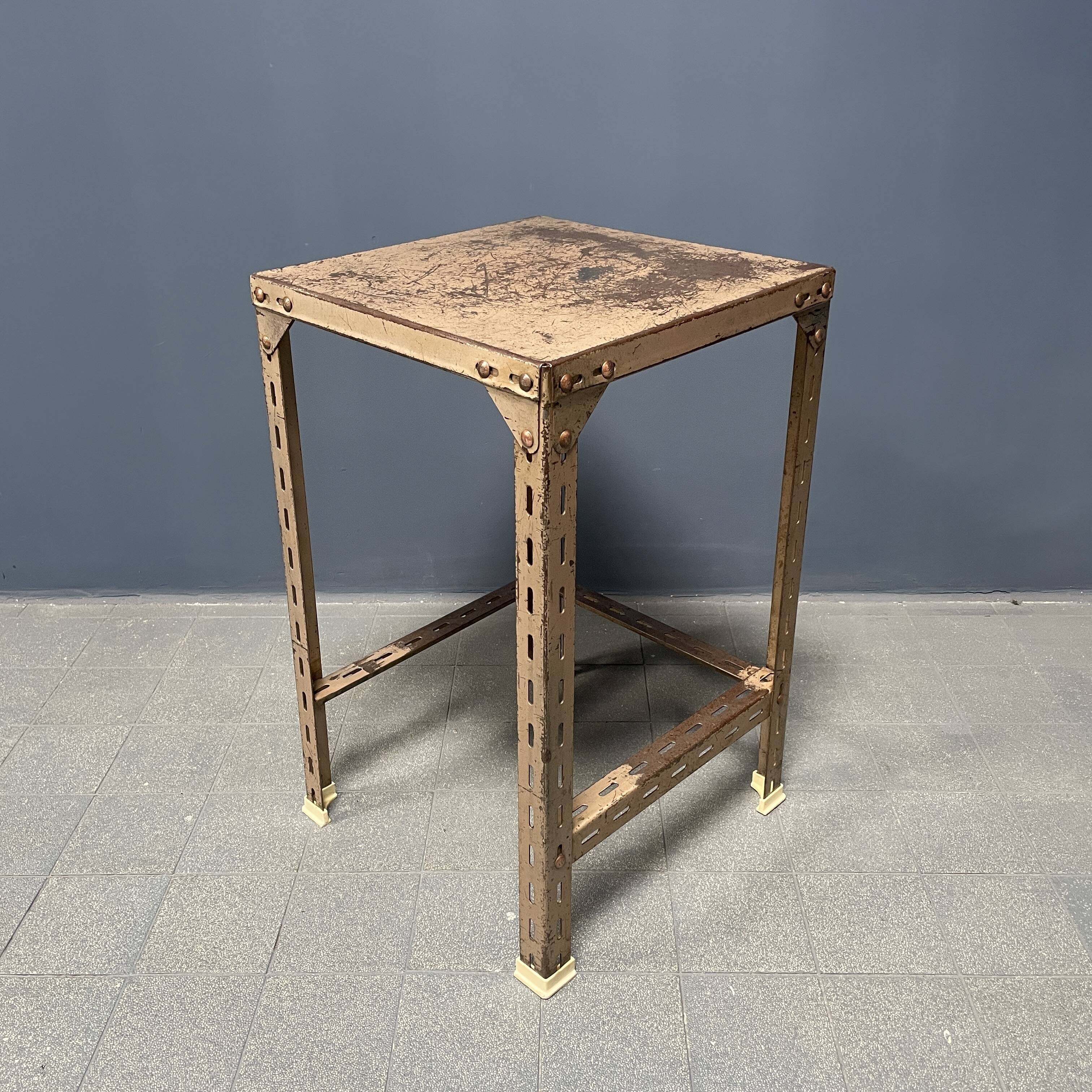 Industrial vintage iron side table