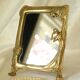 Art Nouveau brass bridge mirror 17 x 13