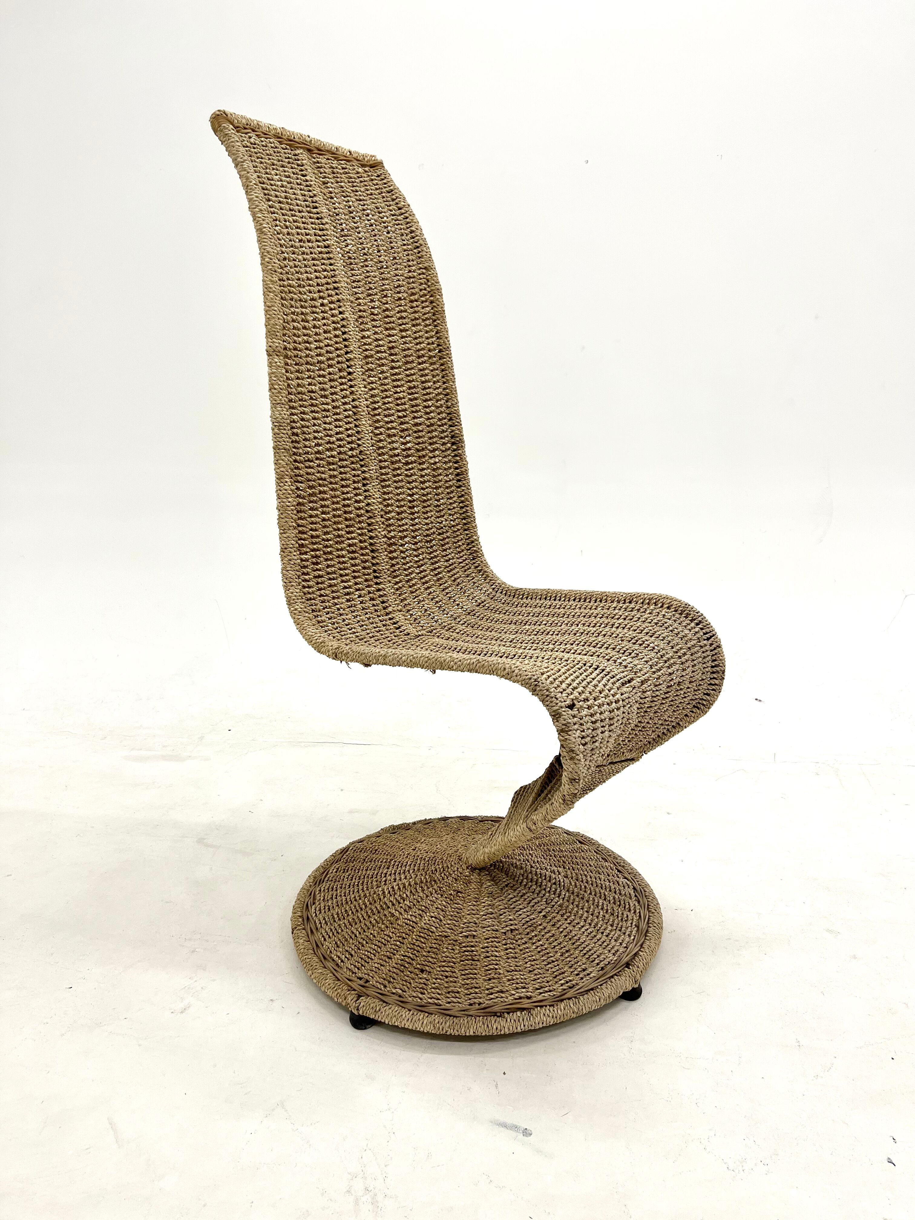 Vintage chair "s" by marzio cecchi, italy, 1970