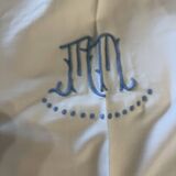 Antique embroidered monogram sheet