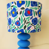 Wavy Lamp & Cornflower Lampshade