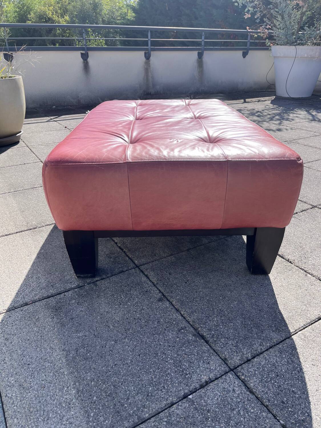 Banquette cuir rouge