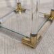 Very beautiful column pedestal by Charles Hollis Jones in Lucite & brass.