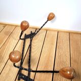 Wall coat rack wood 1960