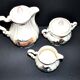 Obernai coffee service in sarreguemines earthenware coffee maker sugar bowl and milk