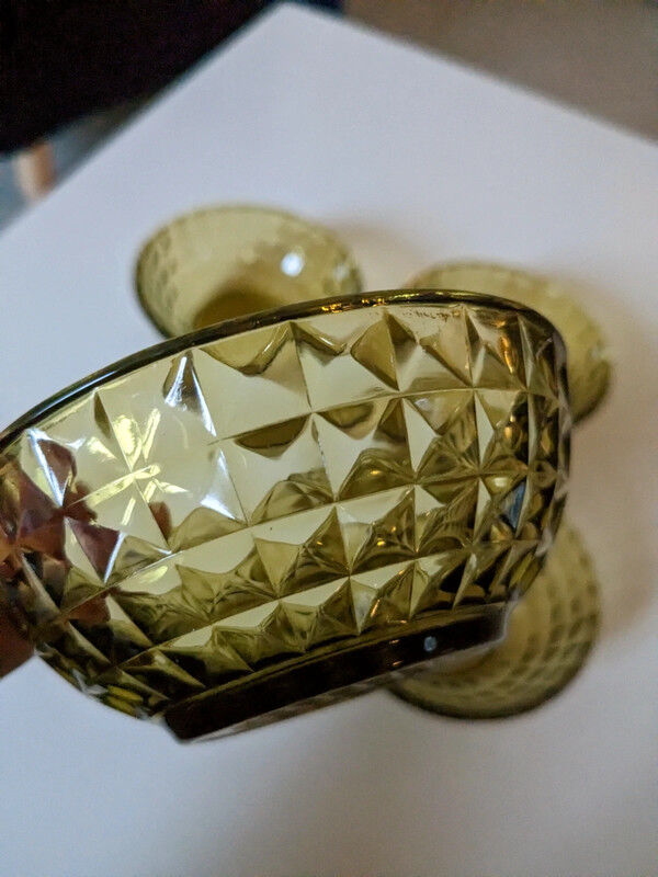 4 tinted glass bowls