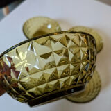 4 tinted glass bowls