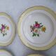 Set of 6 antique Ceranord deep plates - flower design