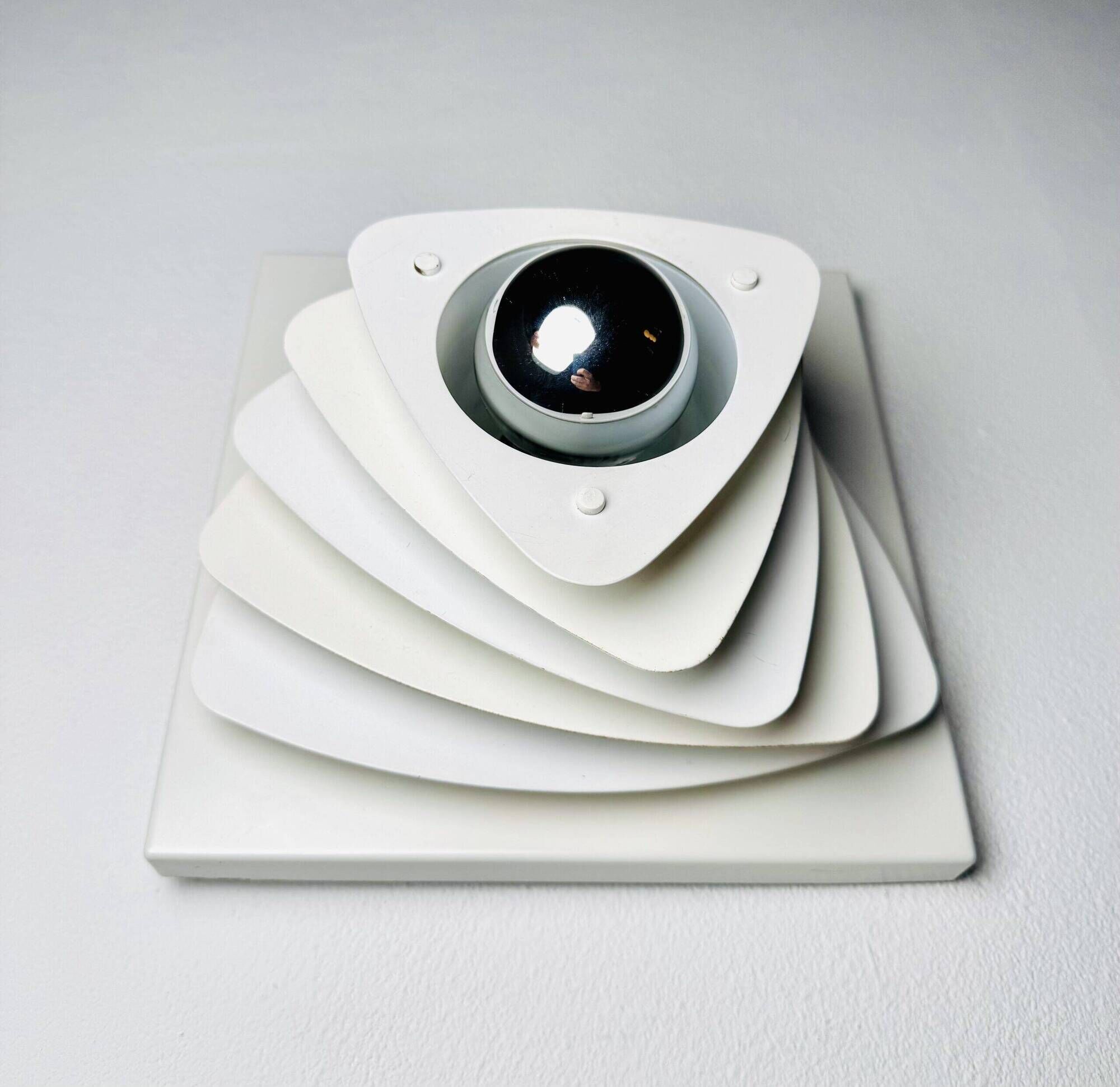 Curved Pyramid Layered Wall Lamp By Hustadt Leuchten, Germany, 1960S