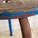 Tabouret industriel acier patiné vintage