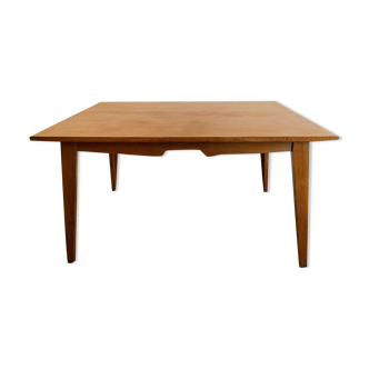 Table de repas vintage années 60 en chêne clair