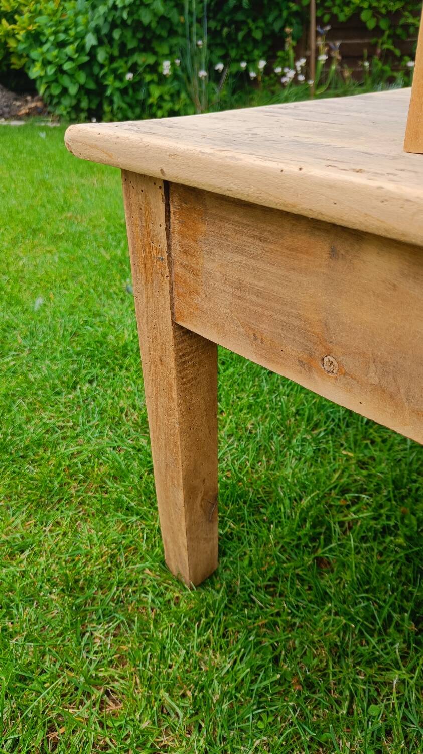 Raw wood coffee table