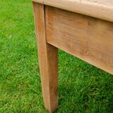 Raw wood coffee table