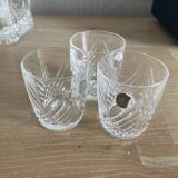 Carafe cristal d’arques + 3 verres