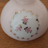 French vintage pink glass rose bud lantern style replacement shade