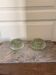 Pair of Vintage Round Glass Candle Holders