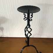 Vintage wrought iron candle holder