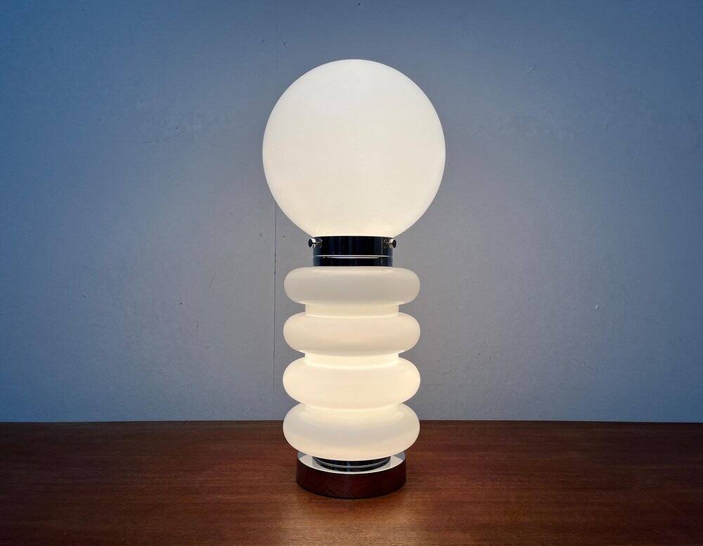 Space age glass table lamp from the mid-century by Carlo Nason for JBS, 1960s.