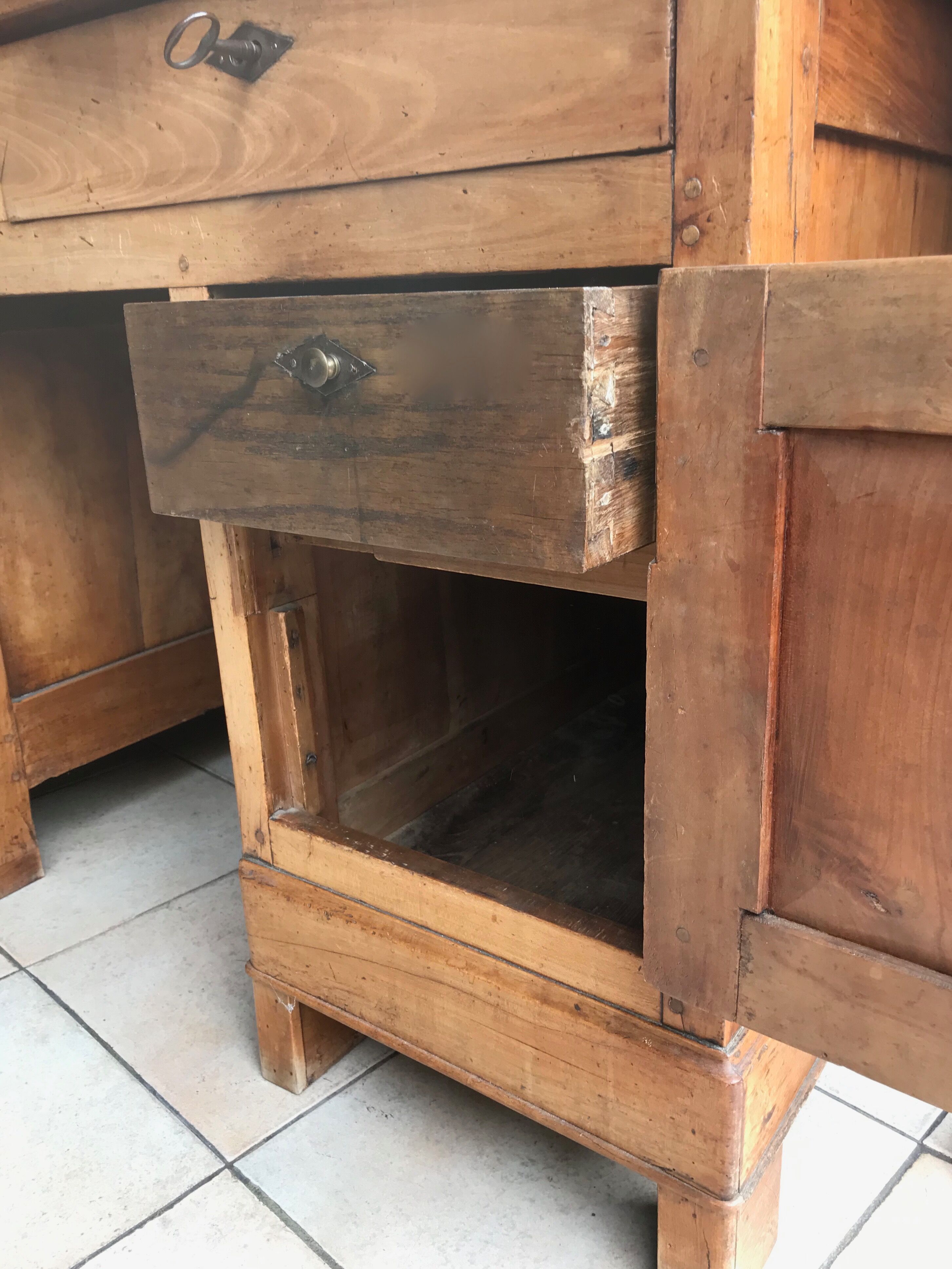 Bureau en bois vintage années 1960