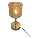 Table lamp - globe in amber glass