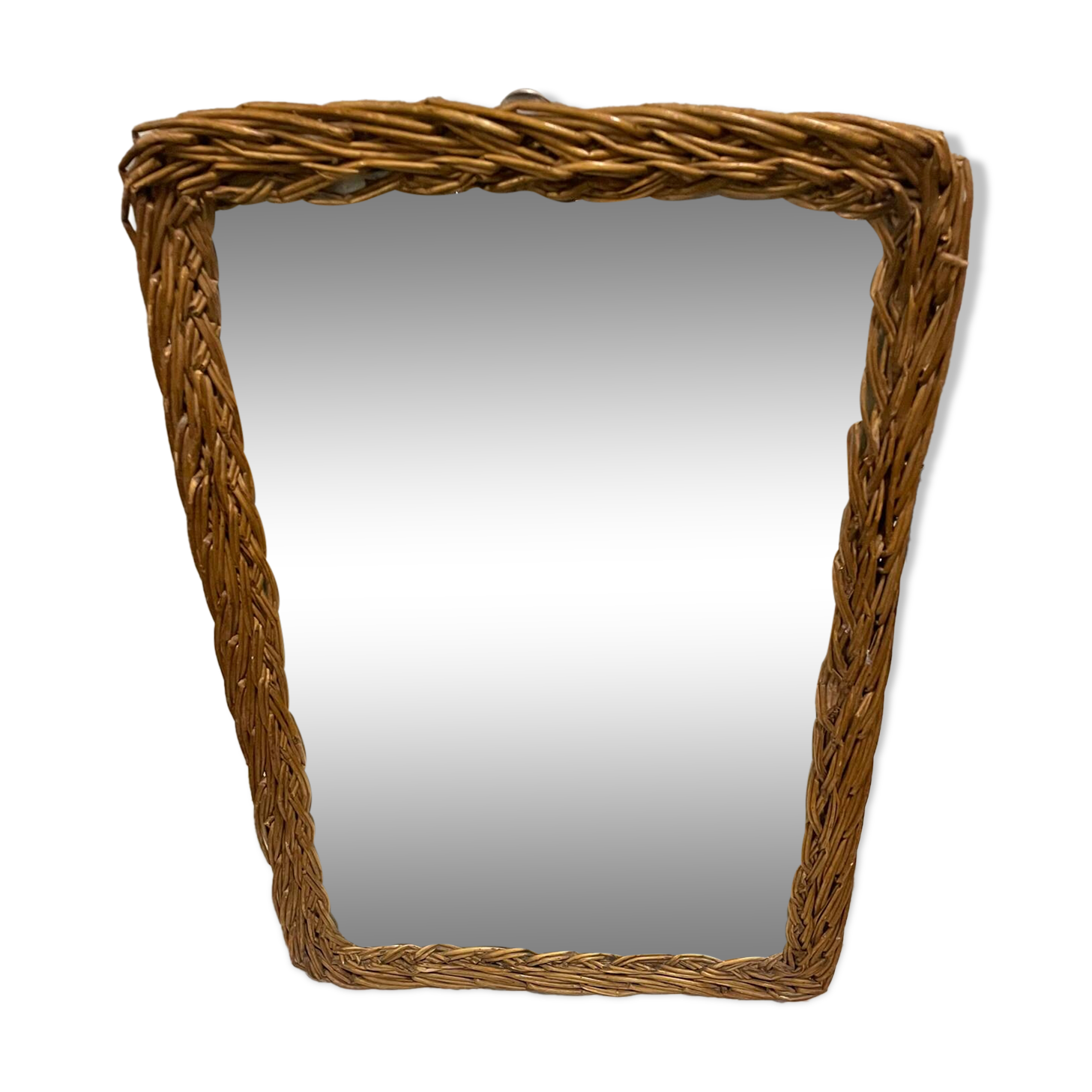 Vintage wicker mirror 1950