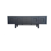Buffet brutaliste en chêne noir teinté design XL – De Coene