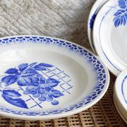 Blue hollow dish