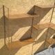 Metal shelves