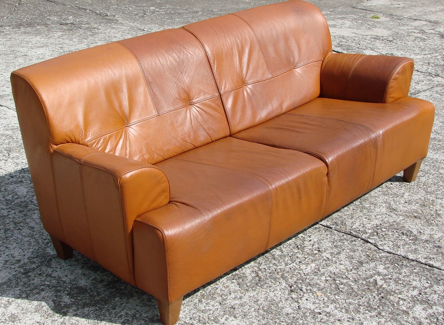 Leather sofa, 70