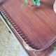 Vintage 1950s dessert bar - Gold metal and wood formica trays