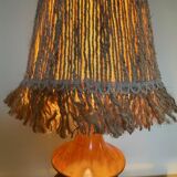 Turned wood lamp from the 70s
