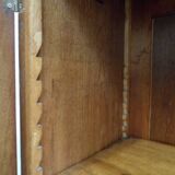 Vintage Dutch oak 2 door bookcase