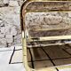 Brass coffee table with sliding top and smoked glass, 1970s vintage