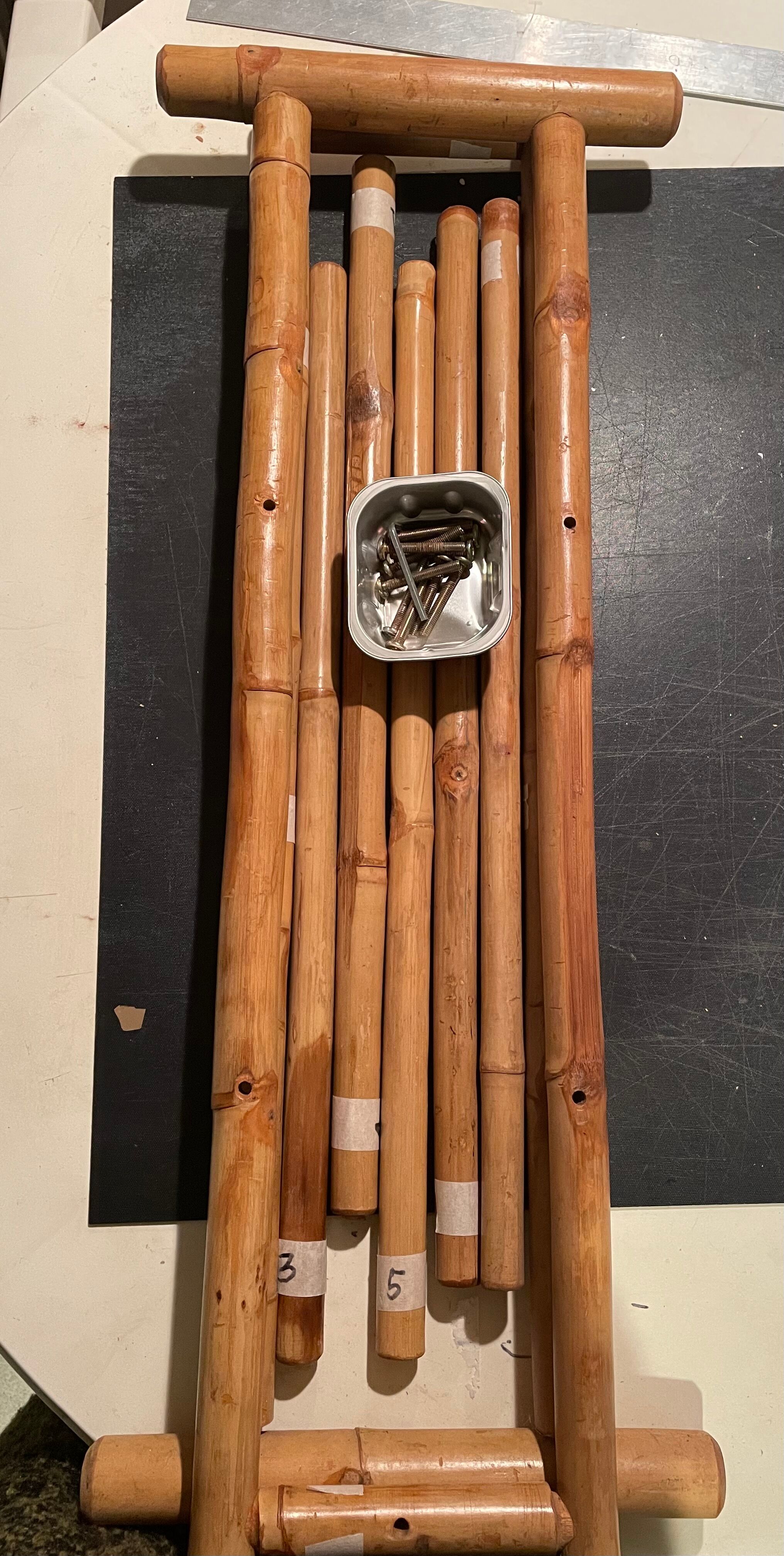 Bamboo towel rack