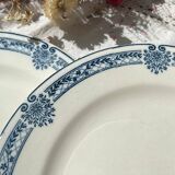 6 Flat plates Terre de fer bleu Salins model Arbois Ennege
