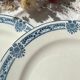 6 Flat plates Terre de fer bleu Salins model Arbois Ennege