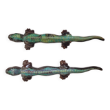 Pierrefonds wall salamander in glazed sandstone