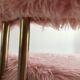 Pelfran rose moumoute chair