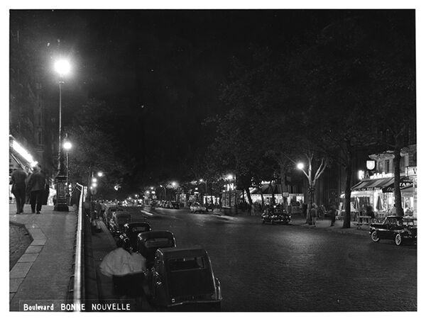 Photographie vintage rue de Paris en 1965, Bd Bonne Nouvelle