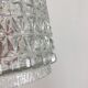 Pair of vintage molded pressed glass pendant lights