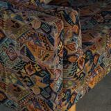 Modern Danish canapé with vintage patterned fabric by Søren Lund, 1970s.