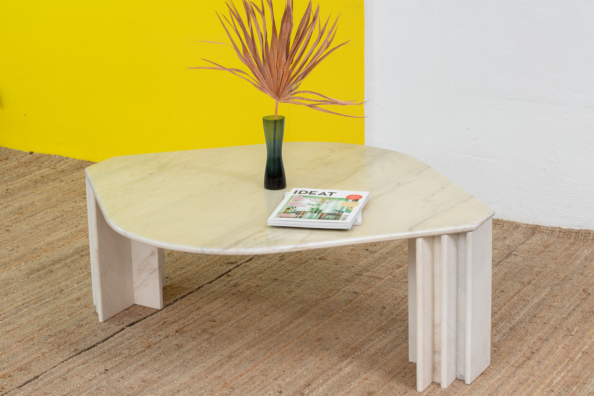 Table basse en marbre vintage – 126 cm