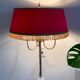 Vintage brass floor lamp in scale and opaline 1950