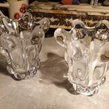 Pair of Vannes crystal vases