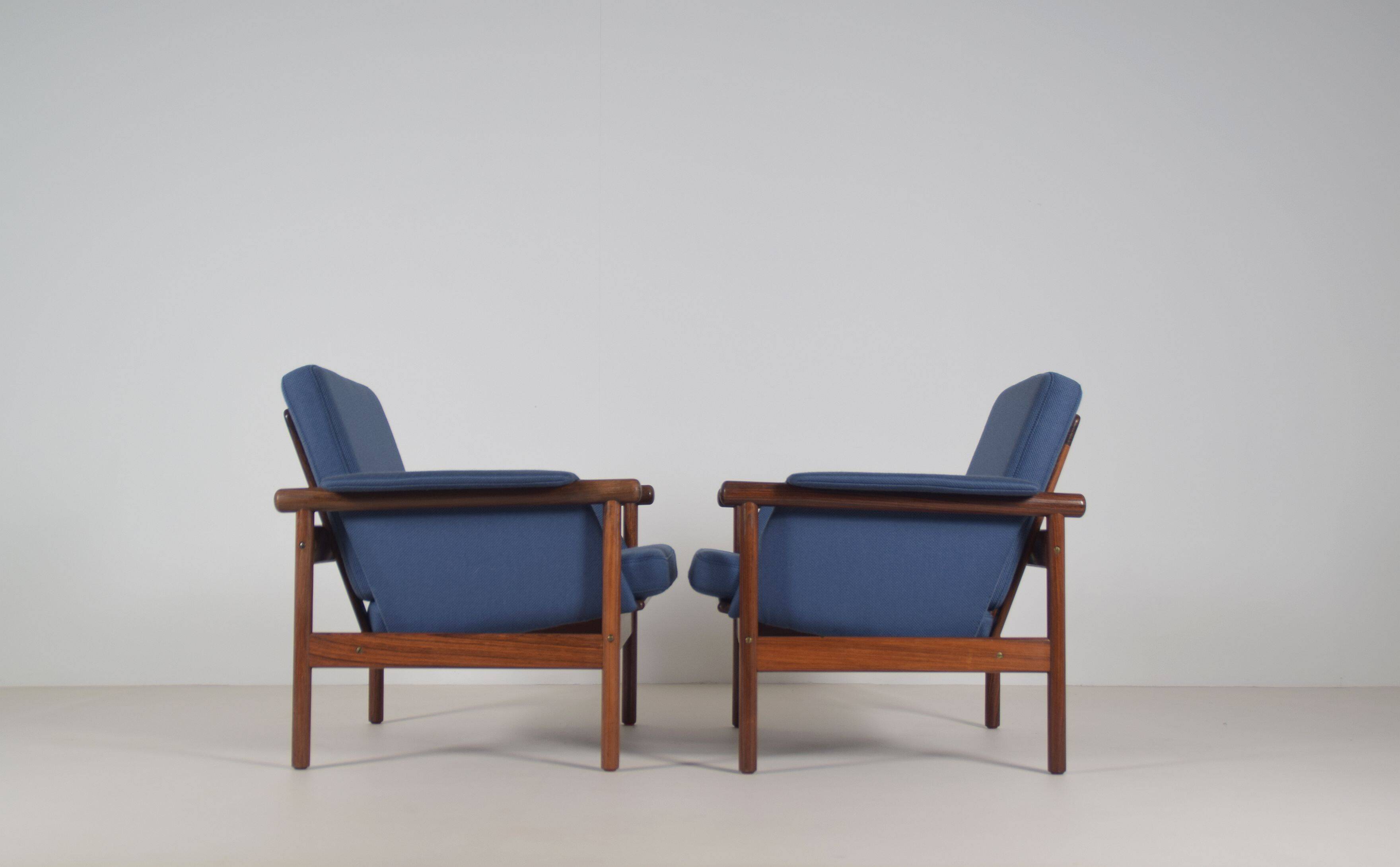 Ensemble rare de chaises Wiki danoises par Illum Wikkelso pour Koefoeds Mobelfabrik.