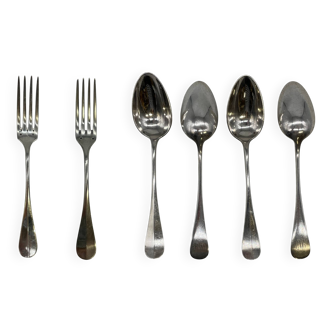 Set of 4 spoons and 2 dessert forks