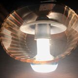 Set of 3 vintage wall lamps in smoked plexiglass, circa 1970's