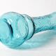 Turquoise Stylish Glass Flower Vase / Bibi / Italy / 1980s
